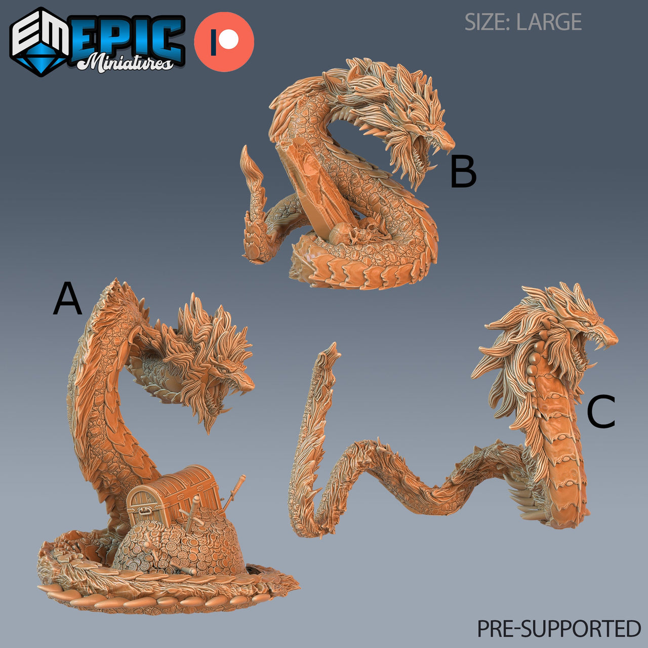 Snake Beast - Epic Miniatures | D&D | Pathfinder | 32mm | Reptiles of War | Wyrm | Demon