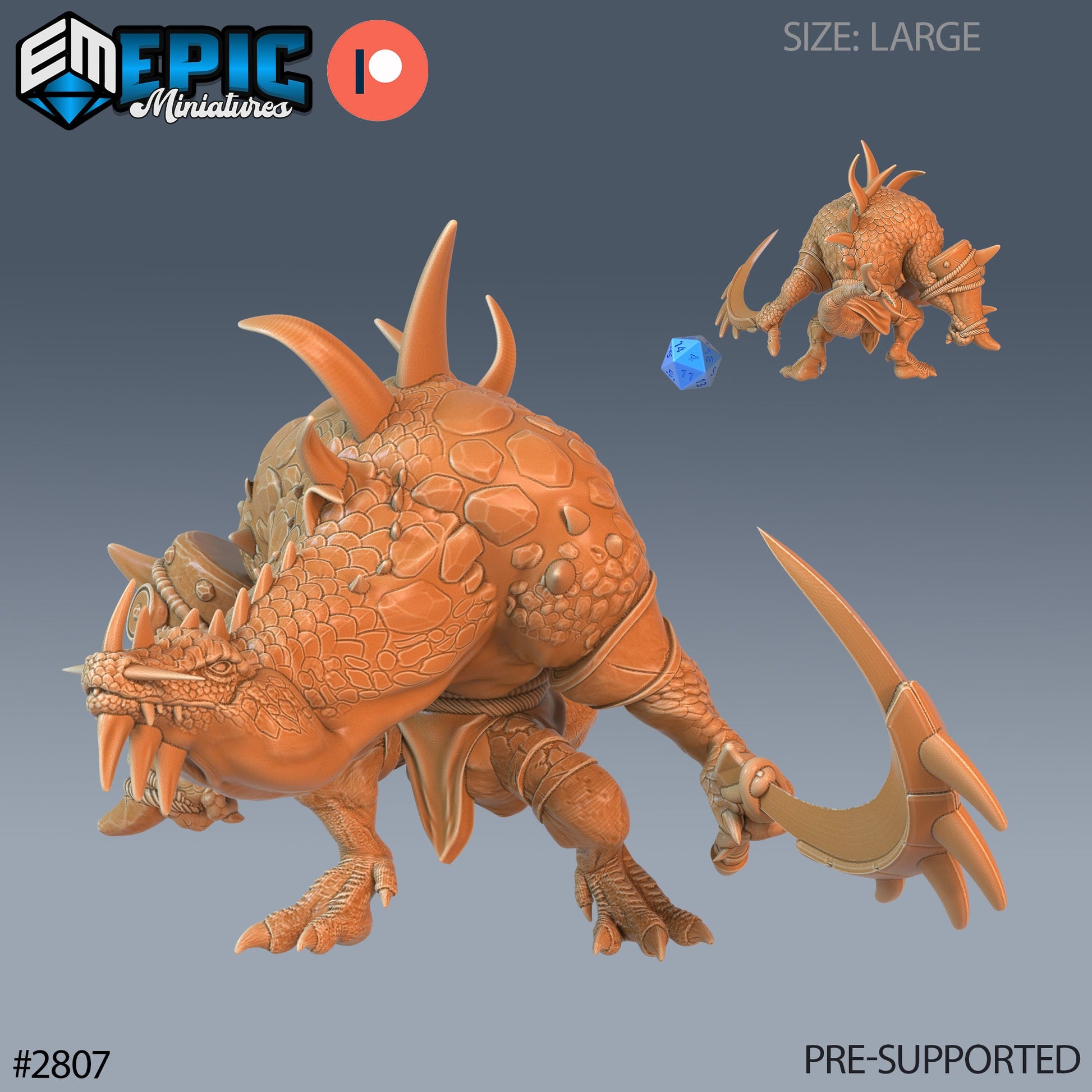 Crocodile Hunchback - Epic Miniatures