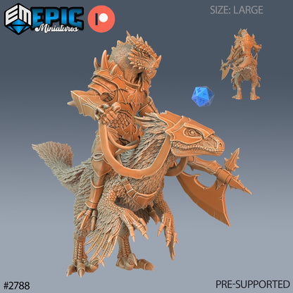 Dragonborn Raptor Rider - Epic Miniatures