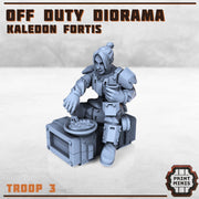 Kaledon Fortis Off Duty Troops - Print Minis