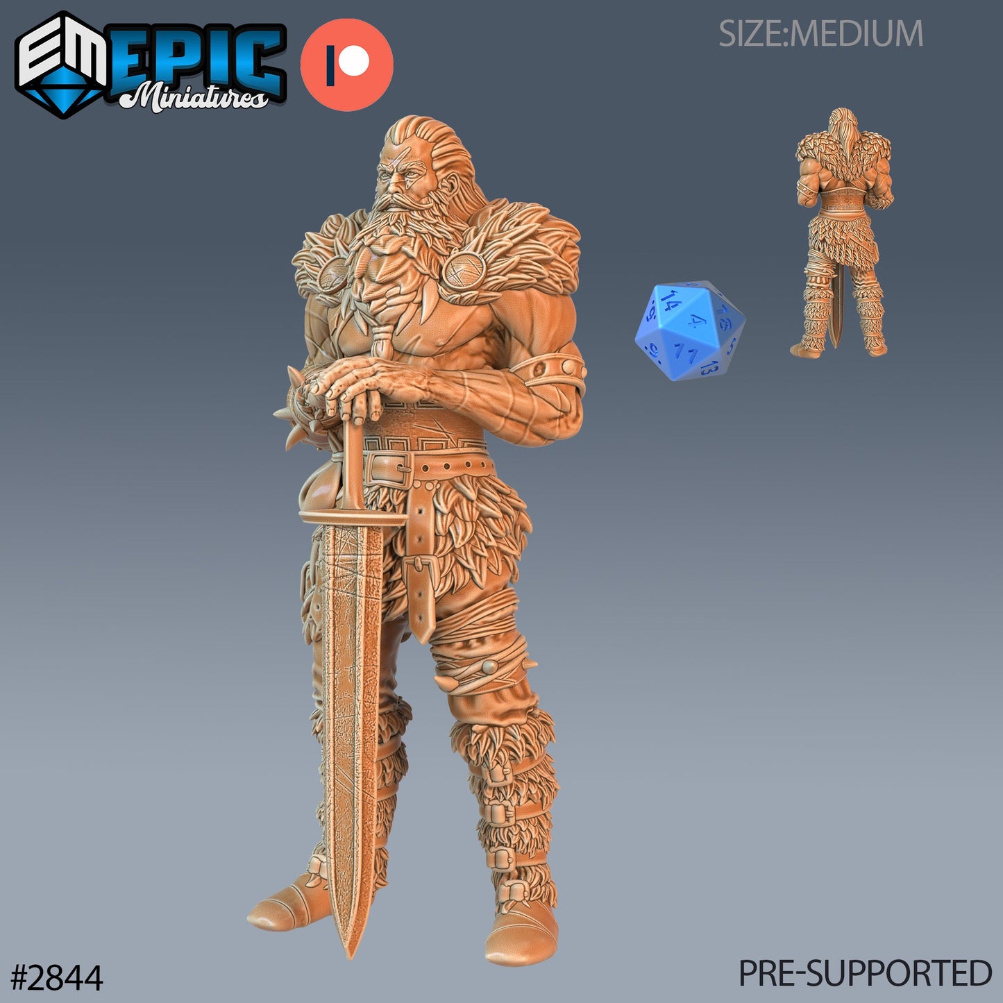 Barbarian Viking Warrior - Epic Miniatures