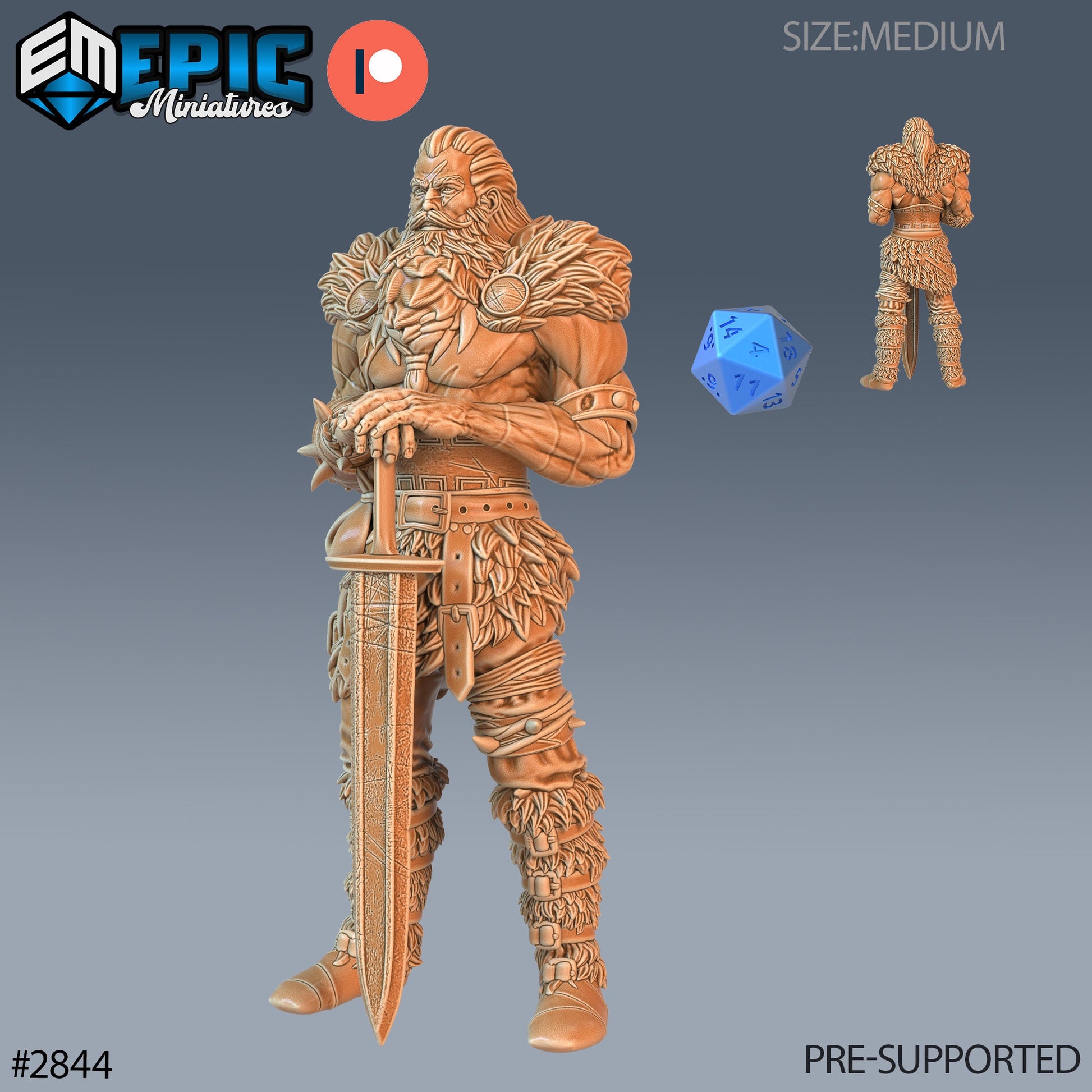 Barbarian Viking Warrior - Epic Miniatures