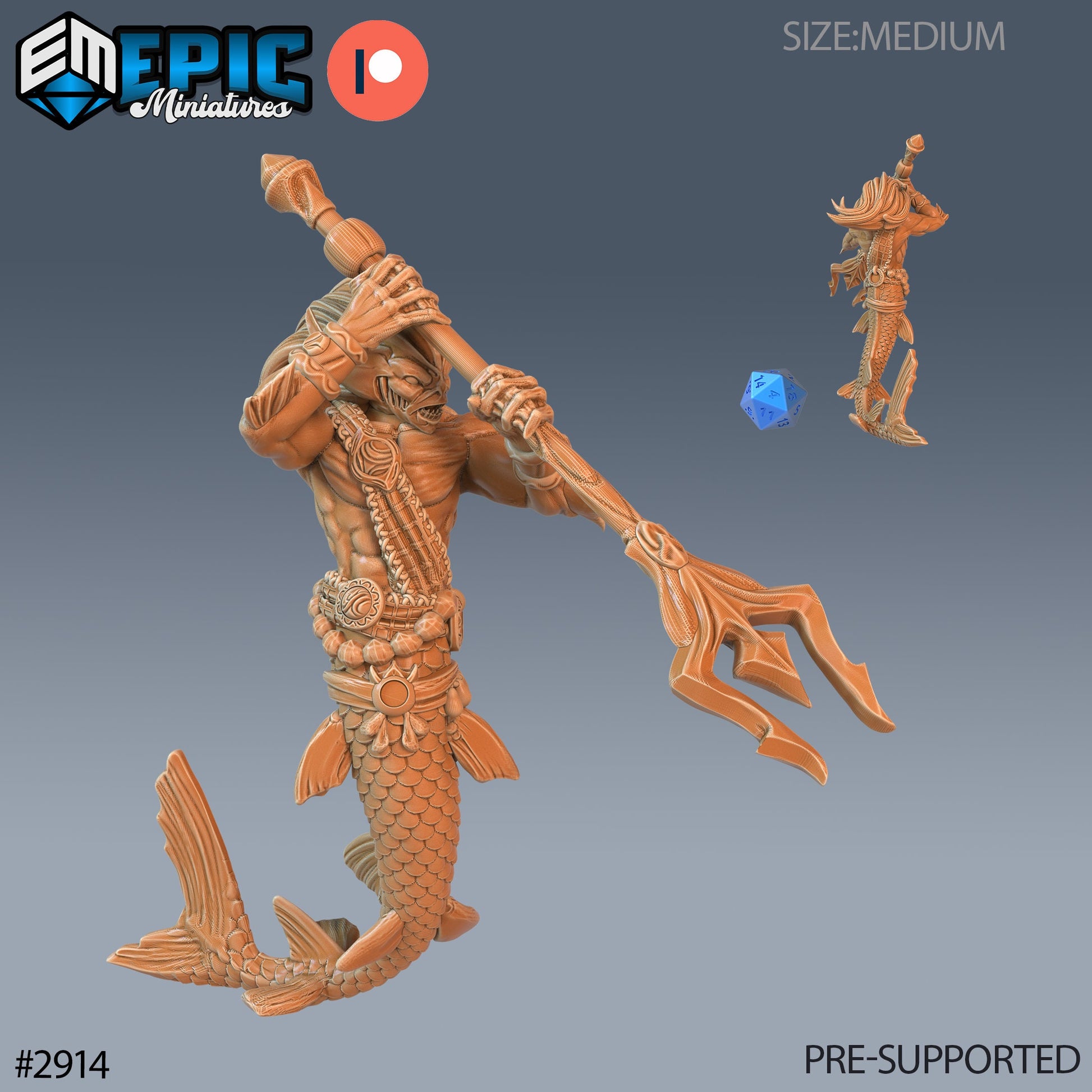 Merman warrior - Epic Miniatures