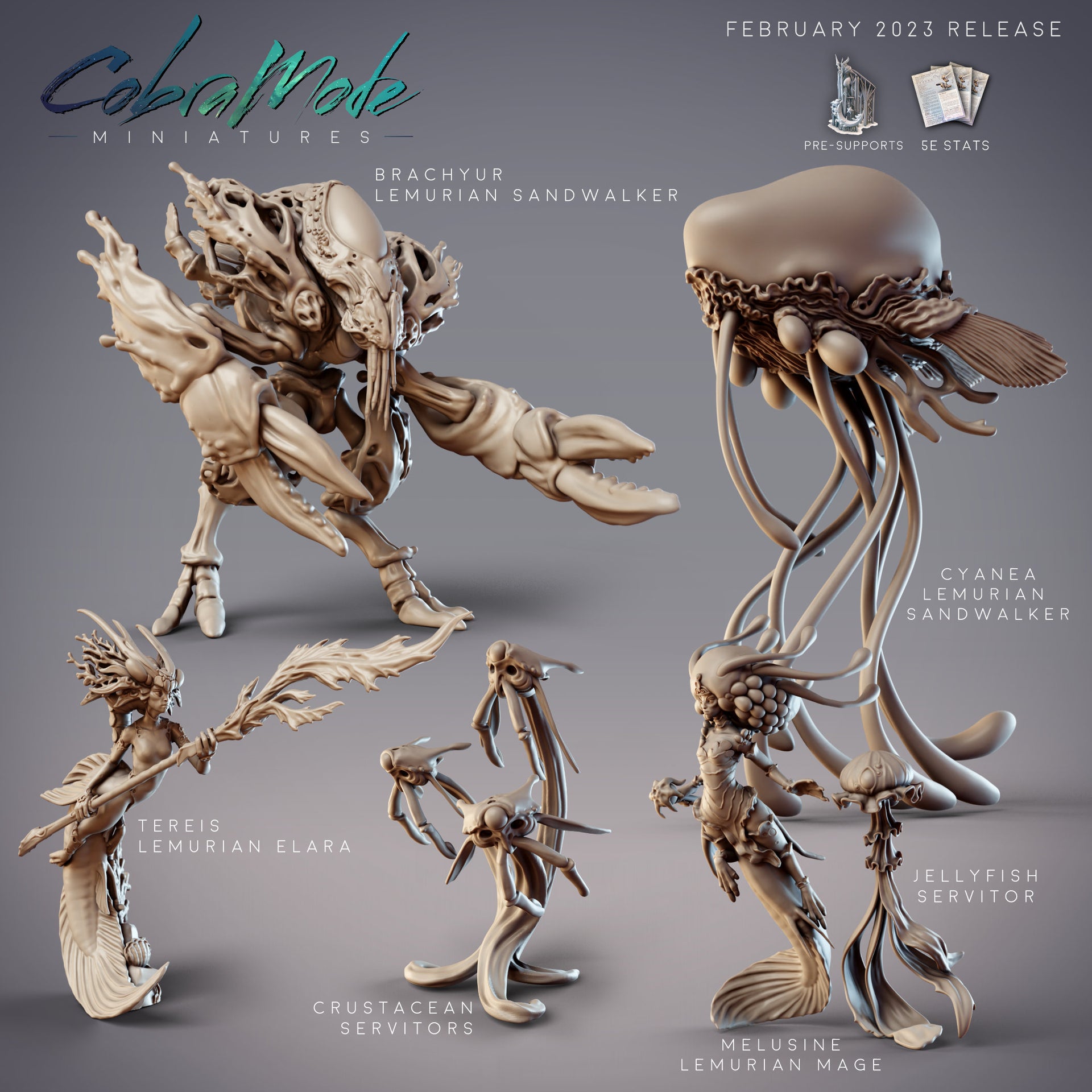 Lemurian Sandwalker Brachyur, Crab Monstrosity- CobraMode