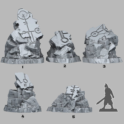 Alien Ruins Scatter Terrain - Fantastic Plants and Rocks