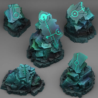 Alien Ruins Scatter Terrain - Fantastic Plants and Rocks
