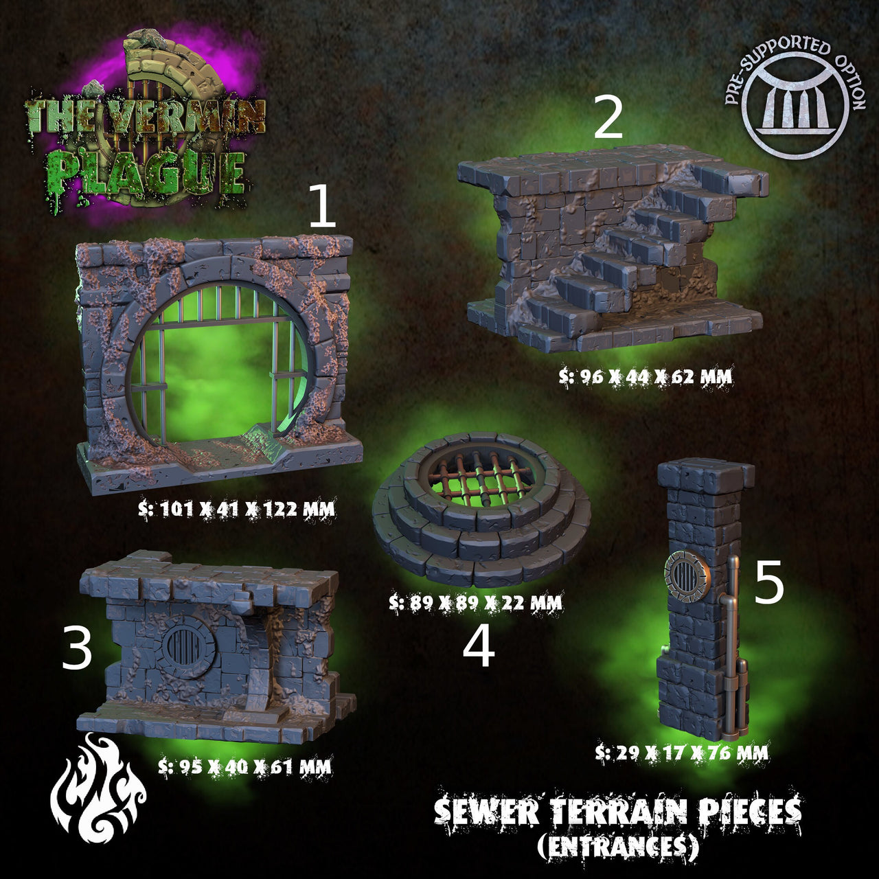 Sewer Terrain Entrance Pieces - Crippled God Foundry - The Tainted Chapel