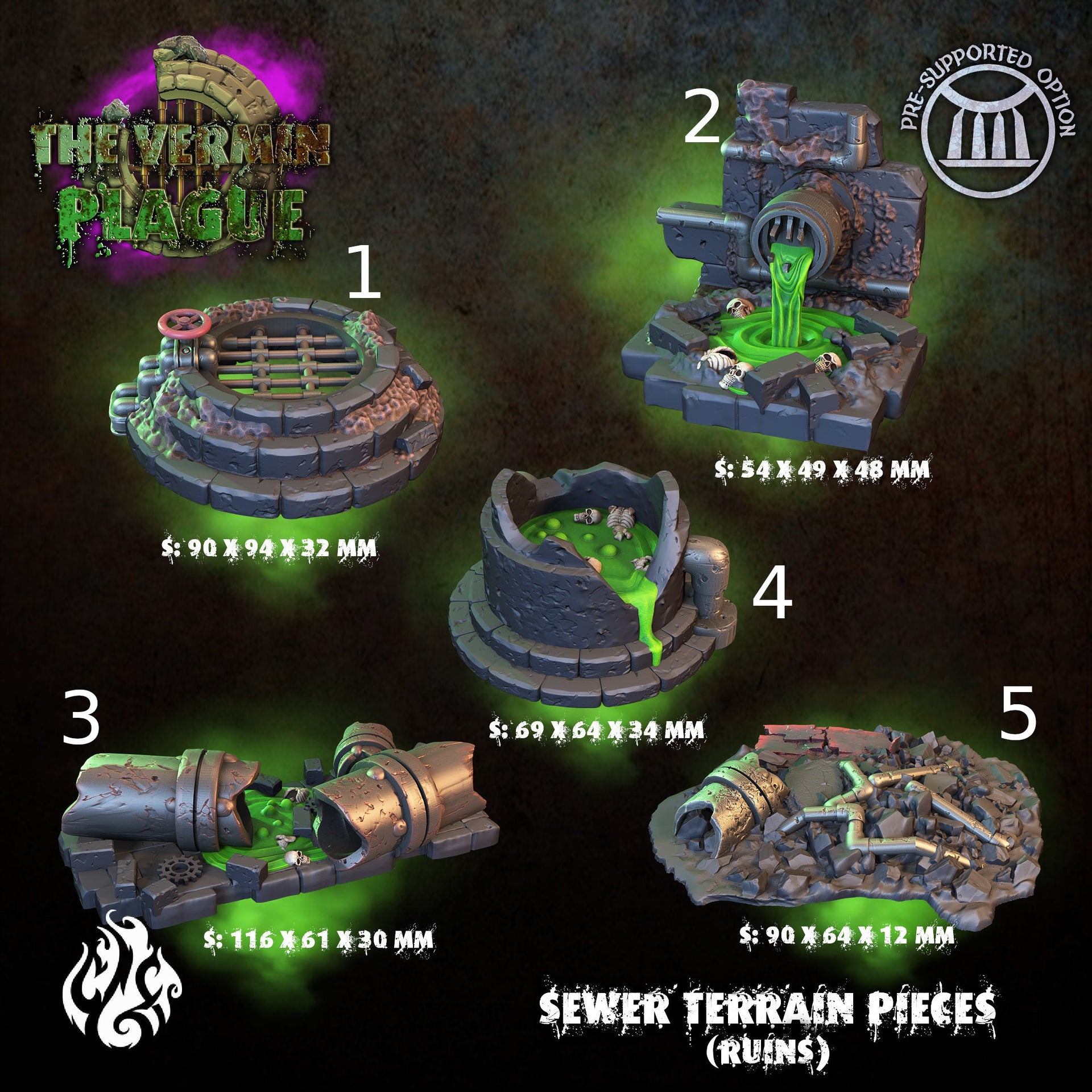 Sewer Terrain Ruins - Crippled God Foundry - The Tainted Chapel