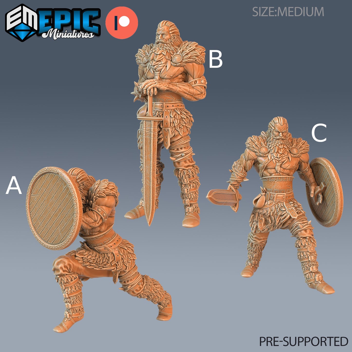 Barbarian Viking Warrior - Epic Miniatures