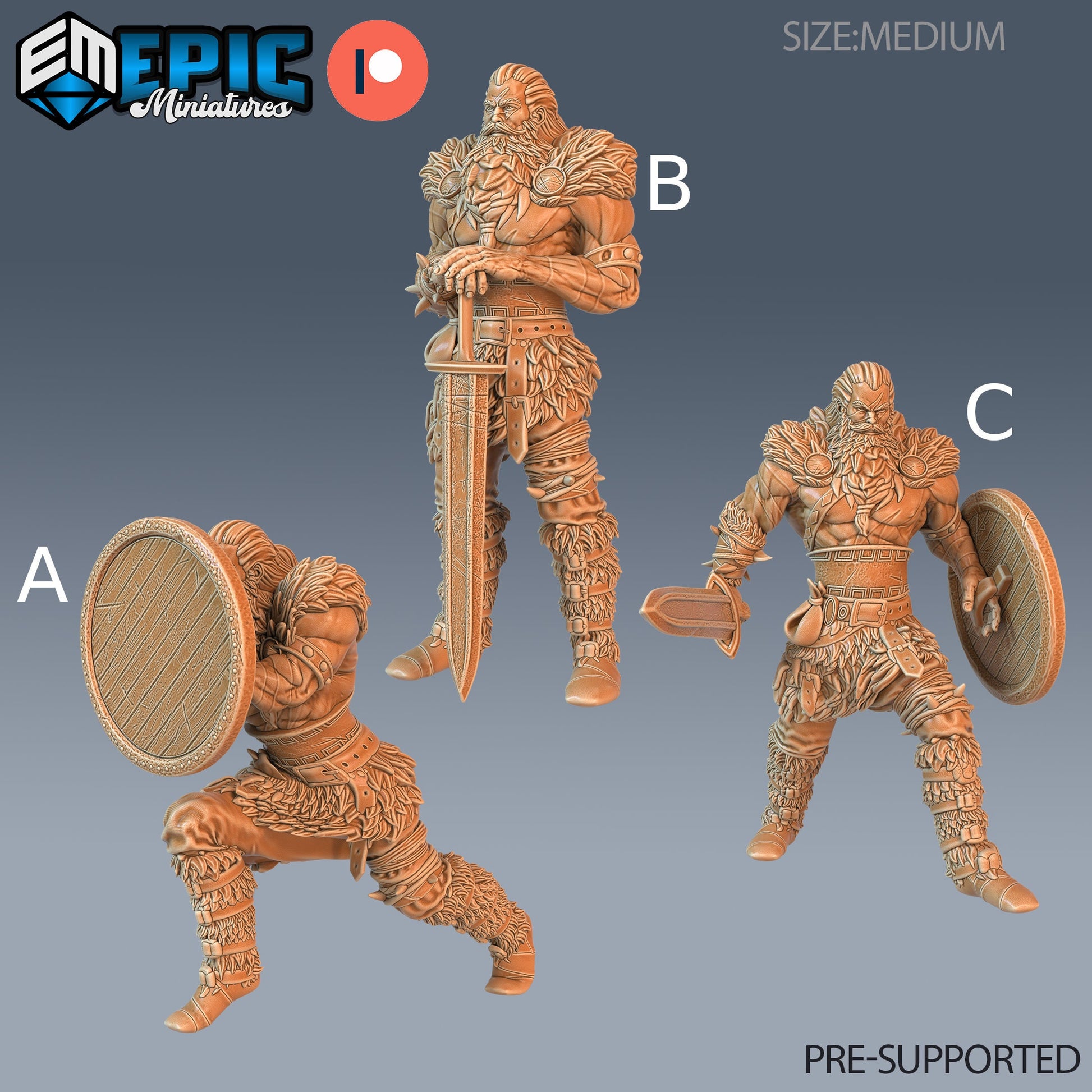 Barbarian Viking Warrior - Epic Miniatures