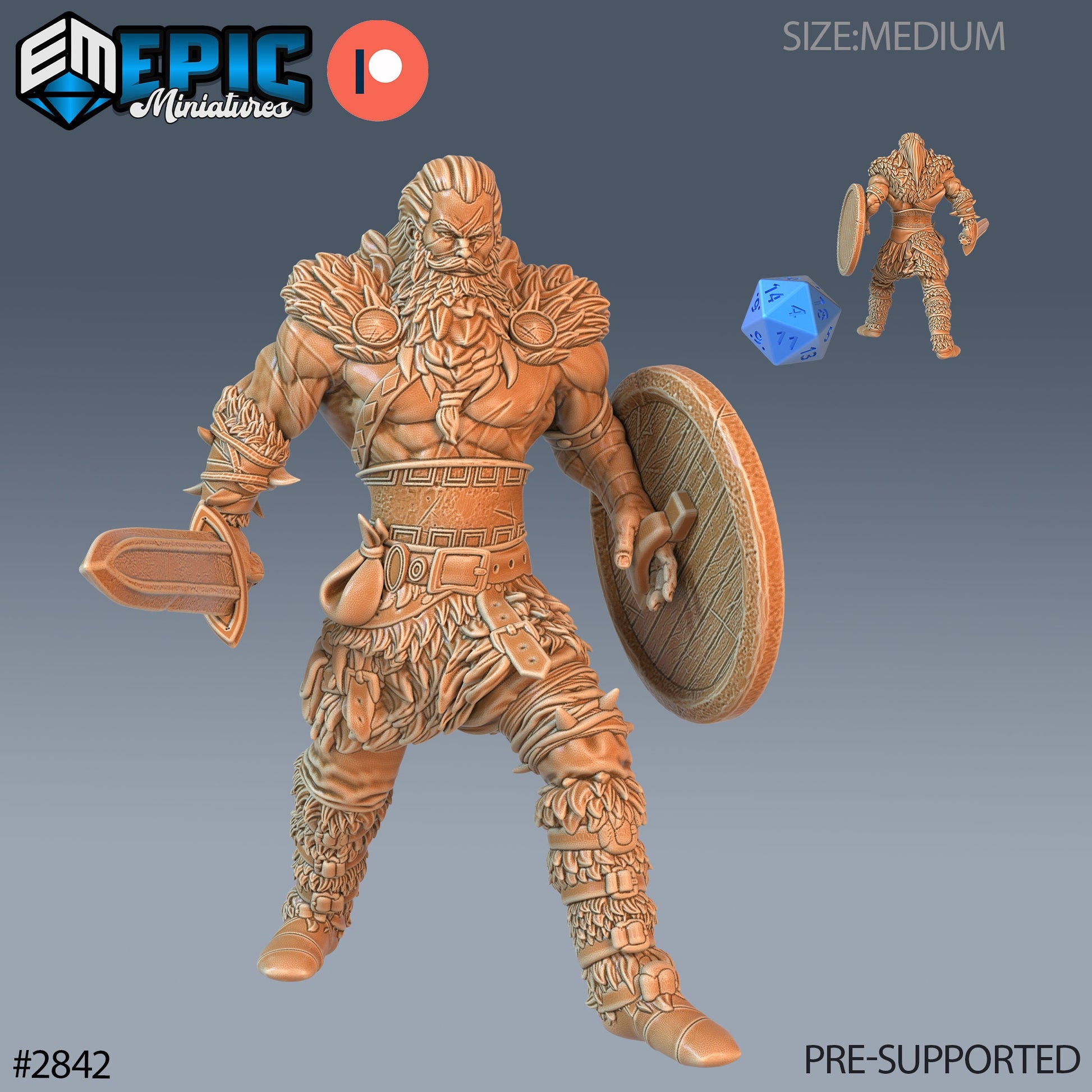 Barbarian Viking Warrior - Epic Miniatures