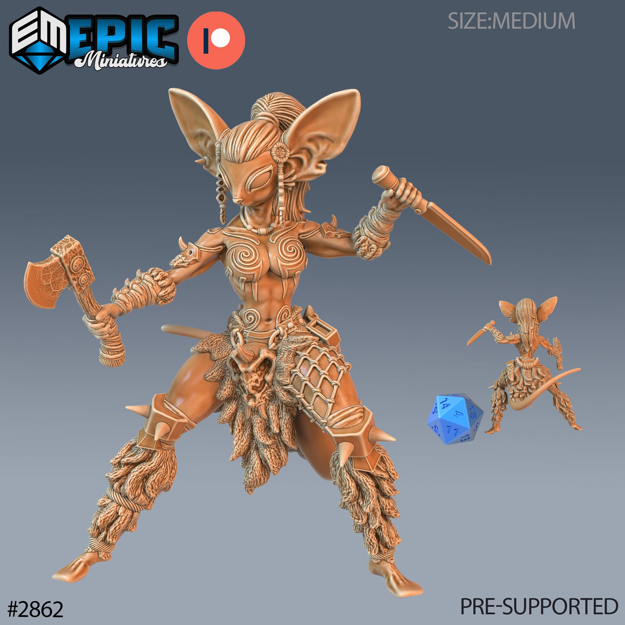 Mice Folk Viking Female - Epic Miniatures