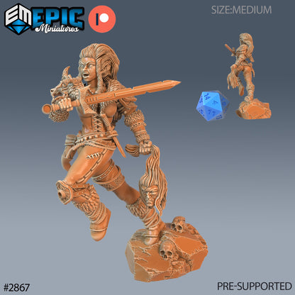Viking Shieldmaiden Lathghertha- Epic Miniatures