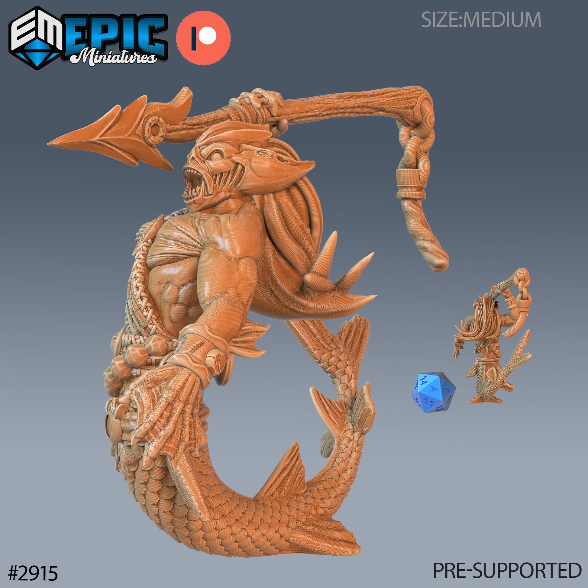 Merman warrior - Epic Miniatures
