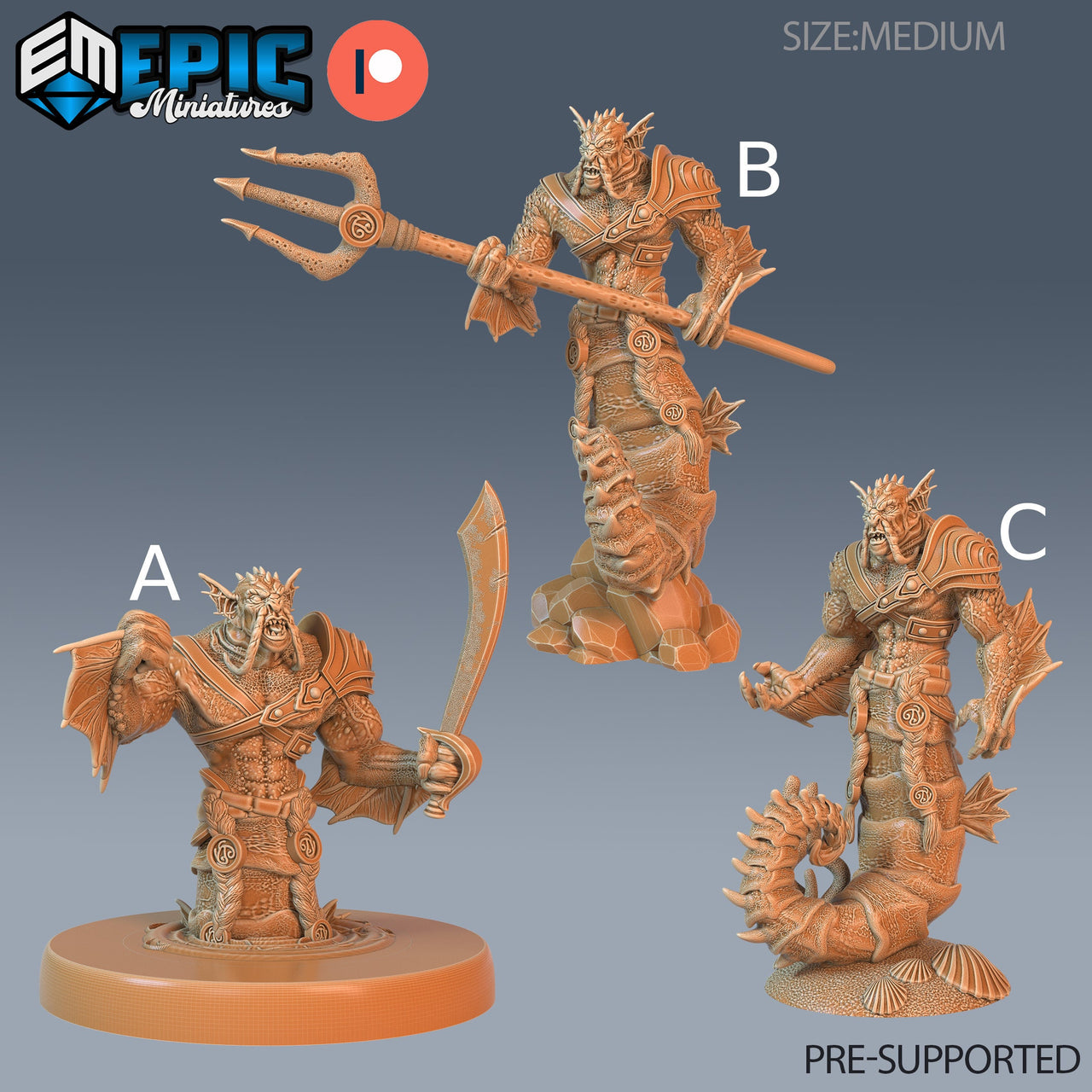 Seahorse Merman- Epic Miniatures