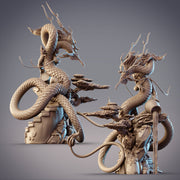 Dragon of the Earth - CobraMode | Miniature | D&D | Pathfinder | Wargaming | Roleplaying Games | 32mm | God | Rooster | Antlers