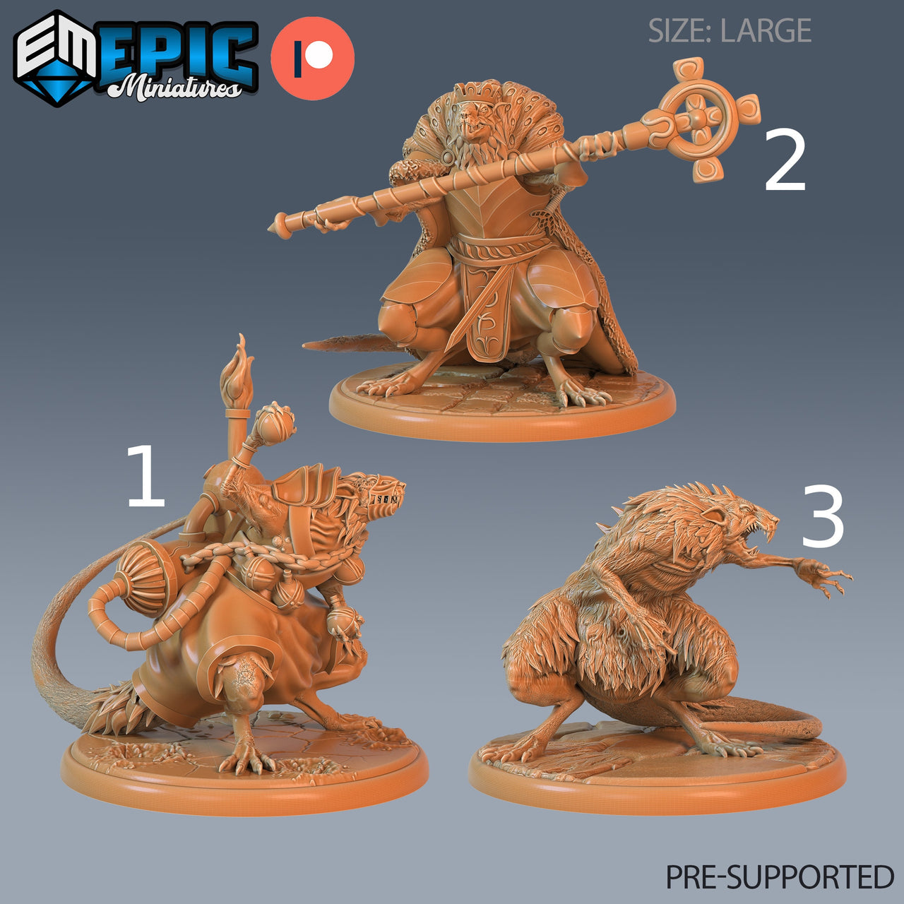Giant Rat Alchemist - Epic Miniatures | Goblin Caves | 28mm | 32mm | Ratmen