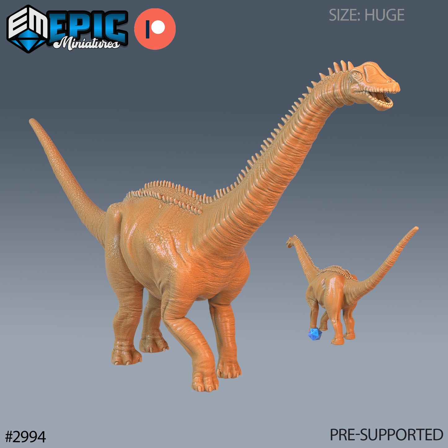 Brontosaurus - Epic Miniatures | Pathfinder | 28mm | 32mm | Dinosaur | Prehistoric