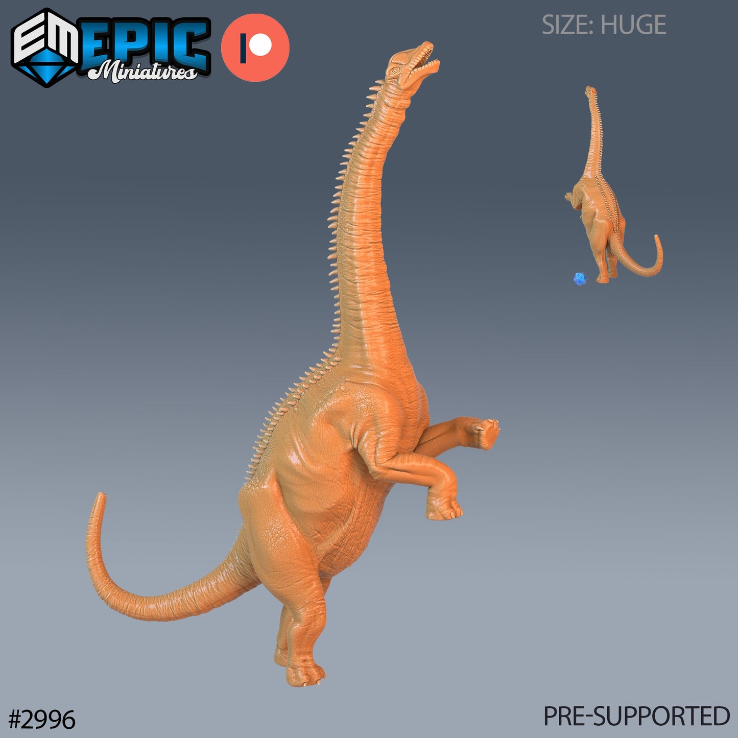 Brontosaurus - Epic Miniatures | Pathfinder | 28mm | 32mm | Dinosaur | Prehistoric