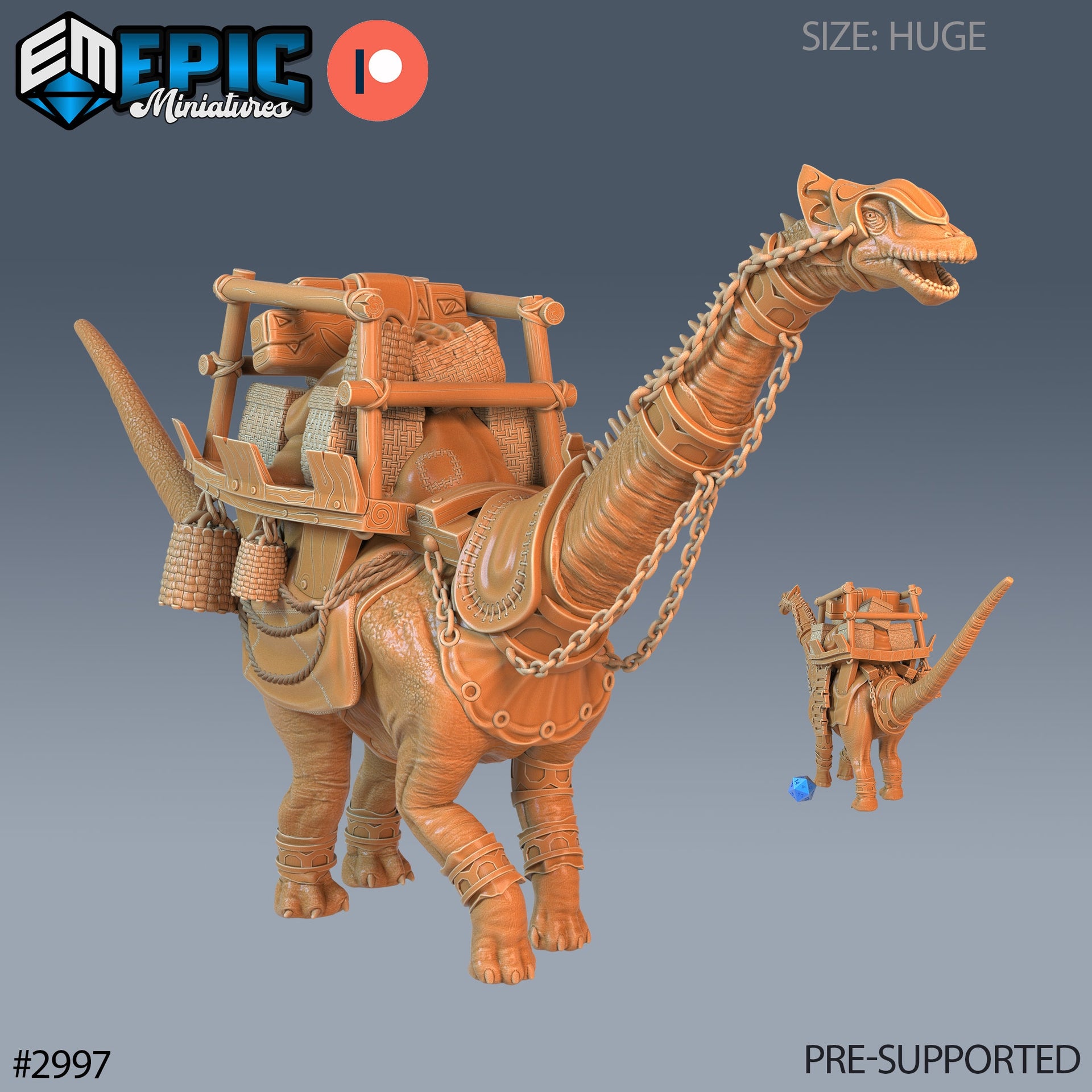 Brontosaurus - Epic Miniatures | Pathfinder | 28mm | 32mm | Dinosaur | Prehistoric