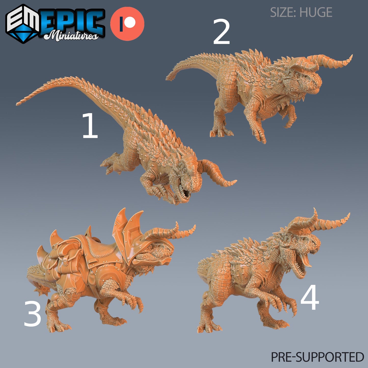Carnotaurus - Epic Miniatures | Pathfinder | 28mm | 32mm | Dinosaur | Prehistoric