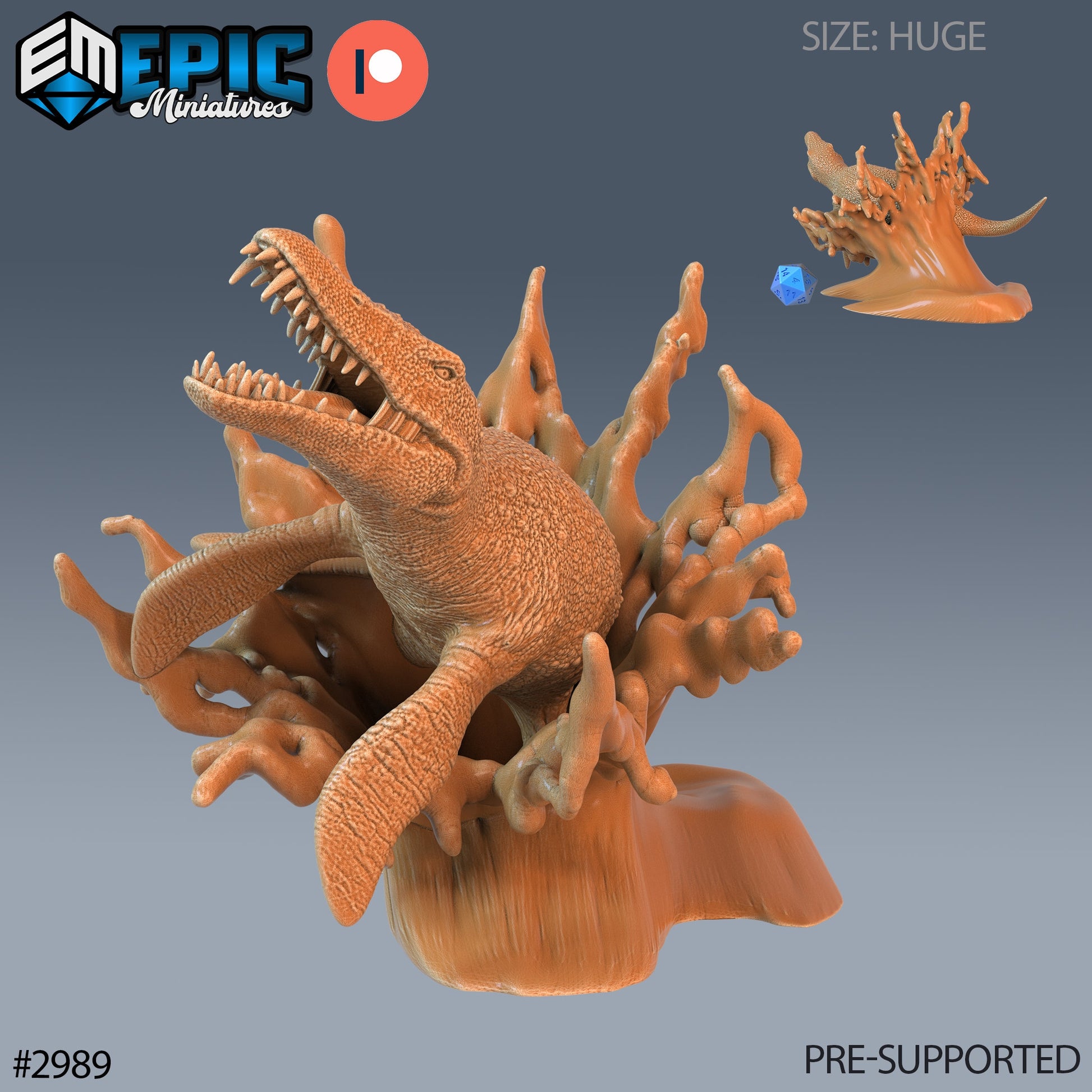 Liopleurodon - Epic Miniatures | Pathfinder | 28mm | 32mm | Dinosaur | Prehistoric