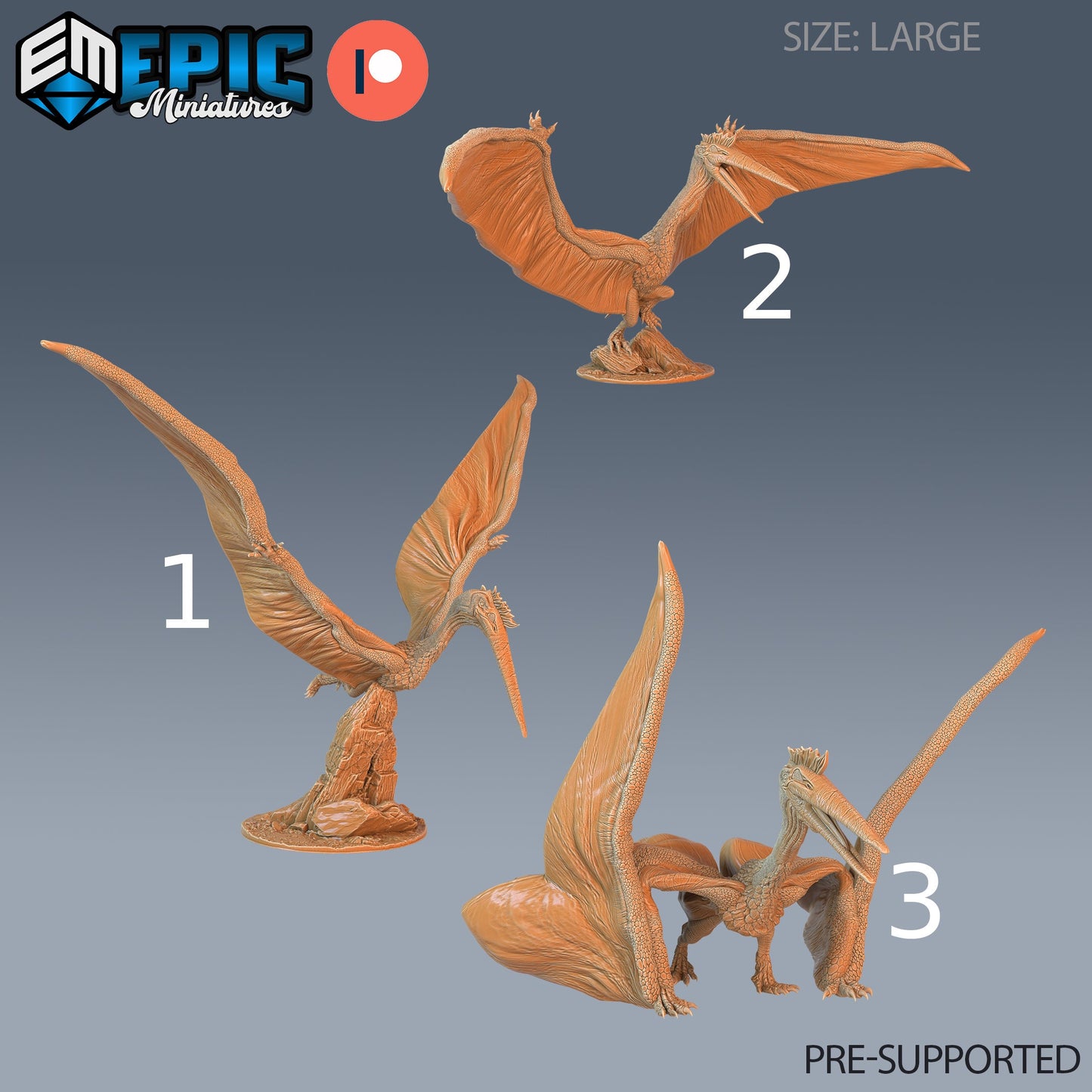 Quetzalcoatlu - Epic Miniatures | Pathfinder | 28mm | 32mm | Dinosaur | Prehistoric | pterodactyl