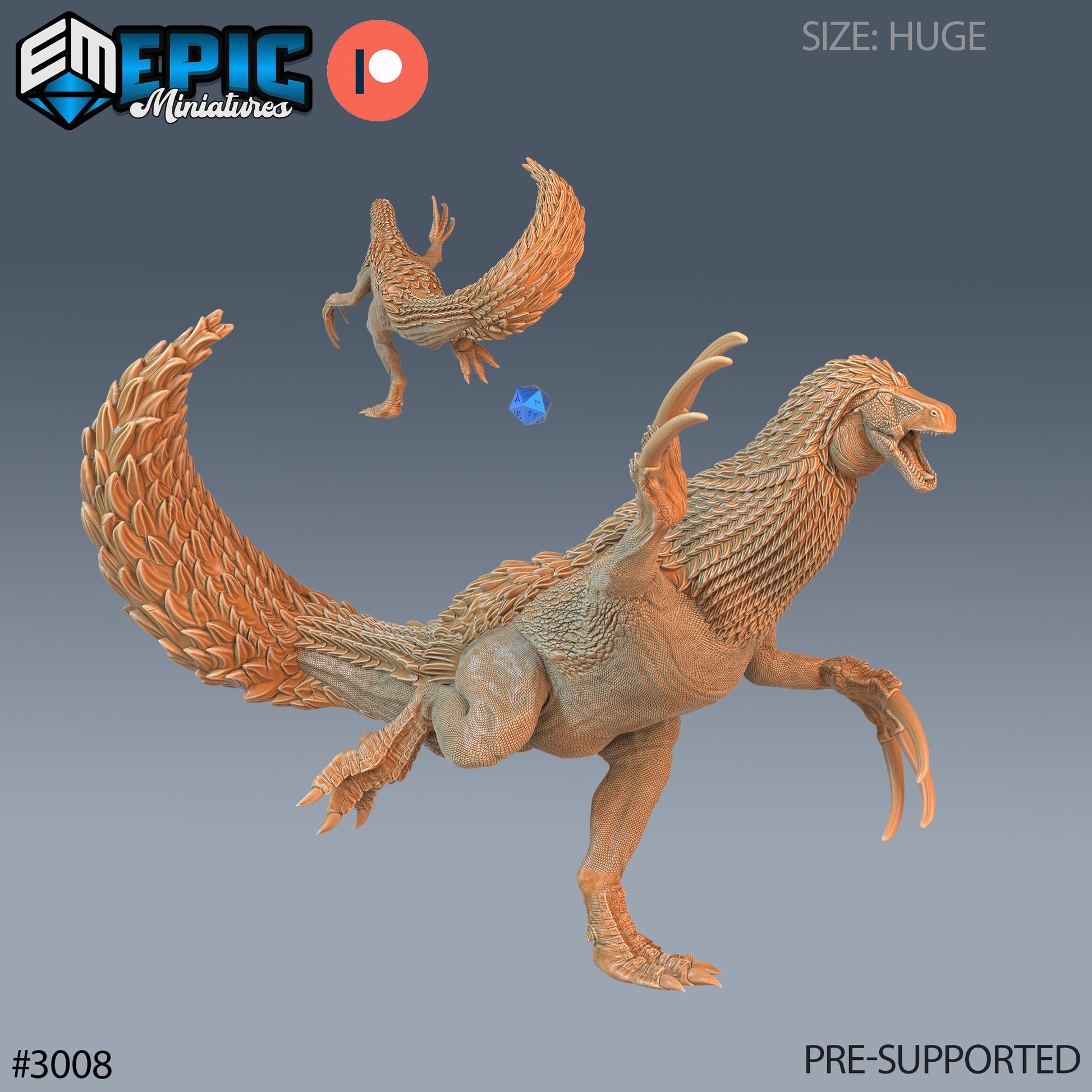 Therizinosaurus - Epic Miniatures | Pathfinder | 28mm | 32mm | Dinosaur | Prehistoric