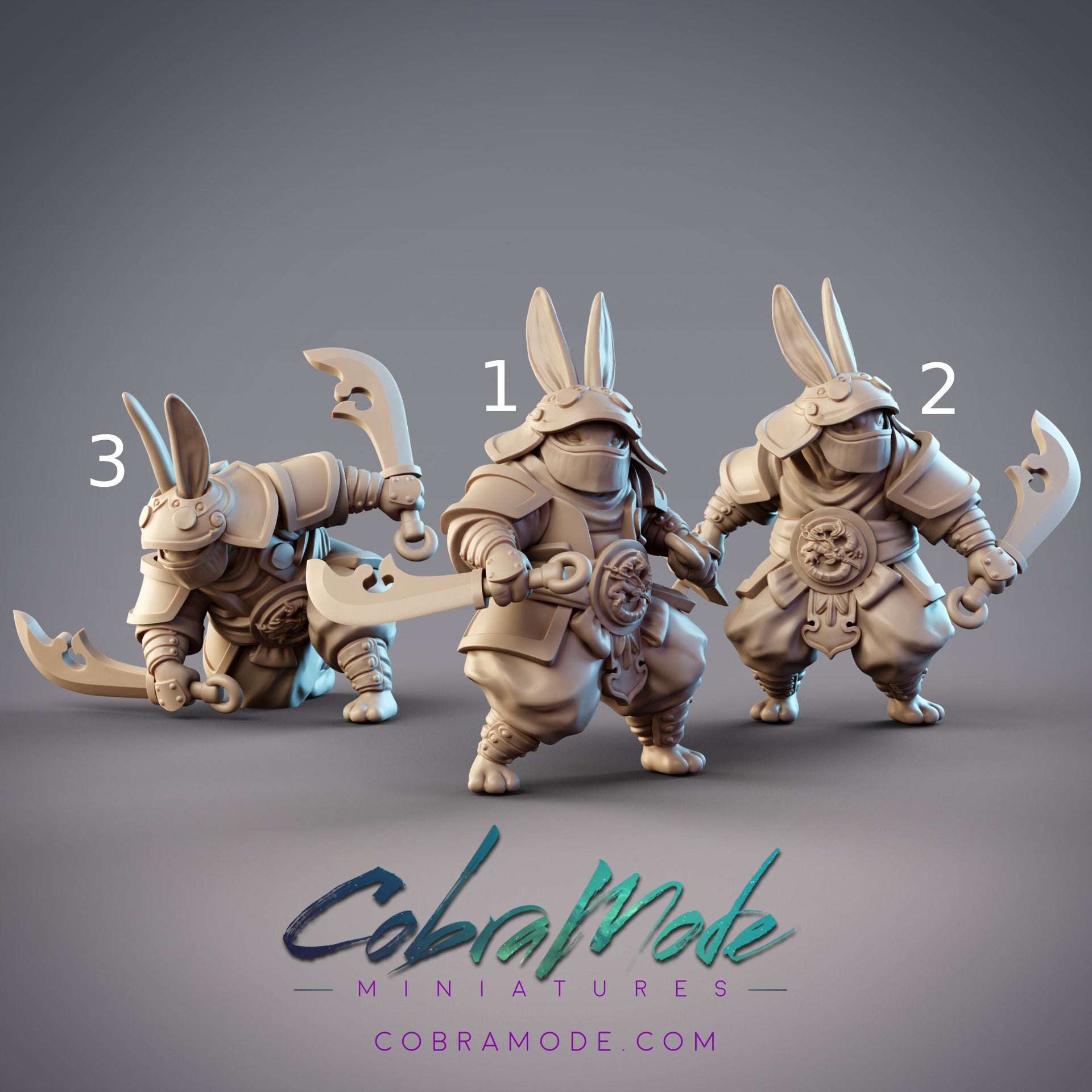 Guanghan Assassins, Rabbit Swordsmen - CobraMode | Miniature | Wargaming | Roleplaying Games | 32mm