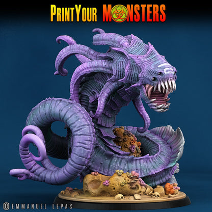 Giant Searaleth- Print Your Monsters | D&D  | 32mm | Sea Monster | Leviathan | Eel