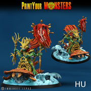 Mutant Shark Riders - Print Your Monsters | D&D  | 32mm | Sea Monster | Hammerhead | Fishfolk