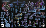 Dark Elf Statues & Pillars Terrain - Crippled God Foundry | Spider Queens Vengeace | 32mm