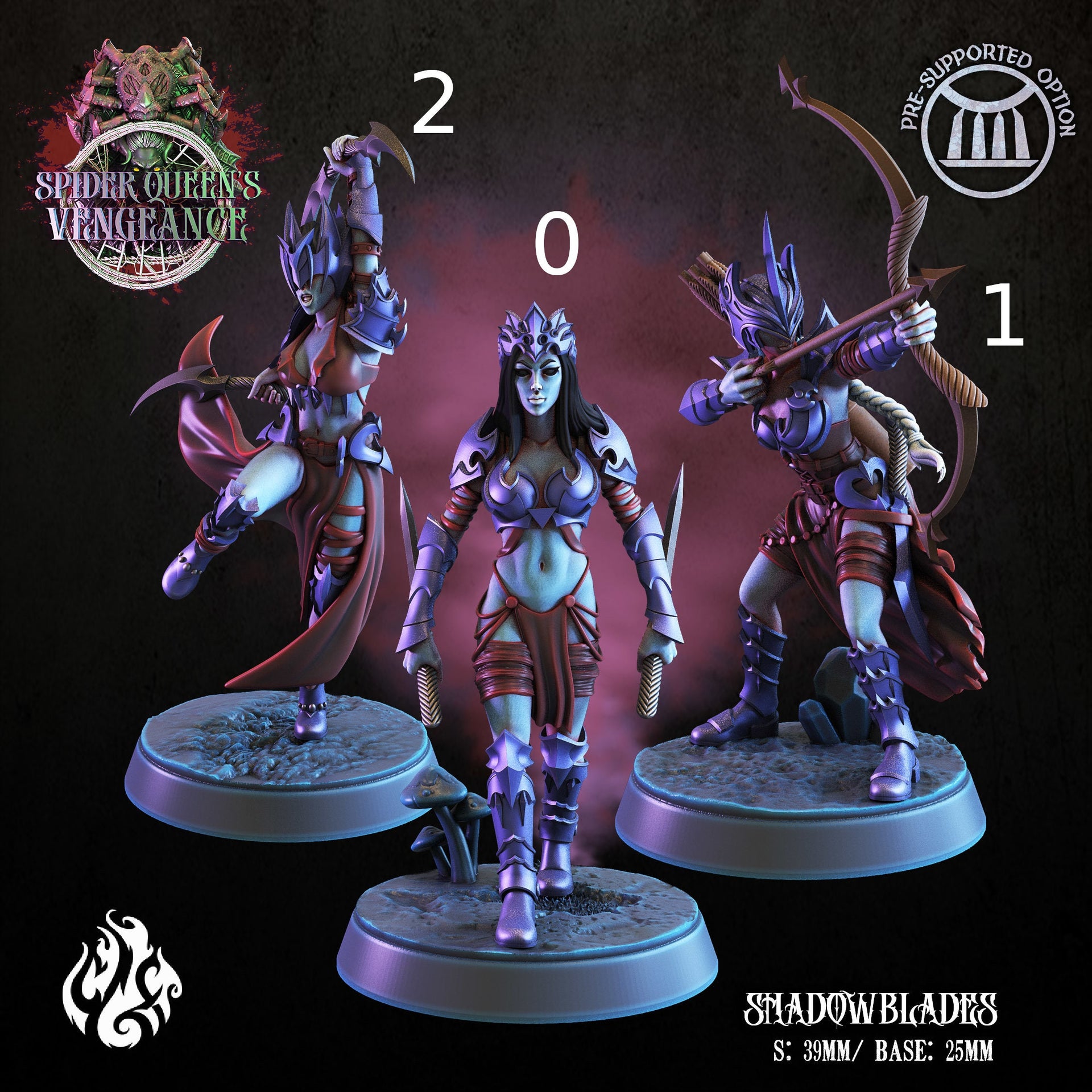 Shadowblades - Crippled God Foundry | Spider Queens Vengeace | 32mm | Assassin