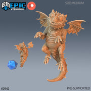 Baby Dragon - Epic Miniatures | Pathfinder | 28mm | 32mm | Lizard | Drake