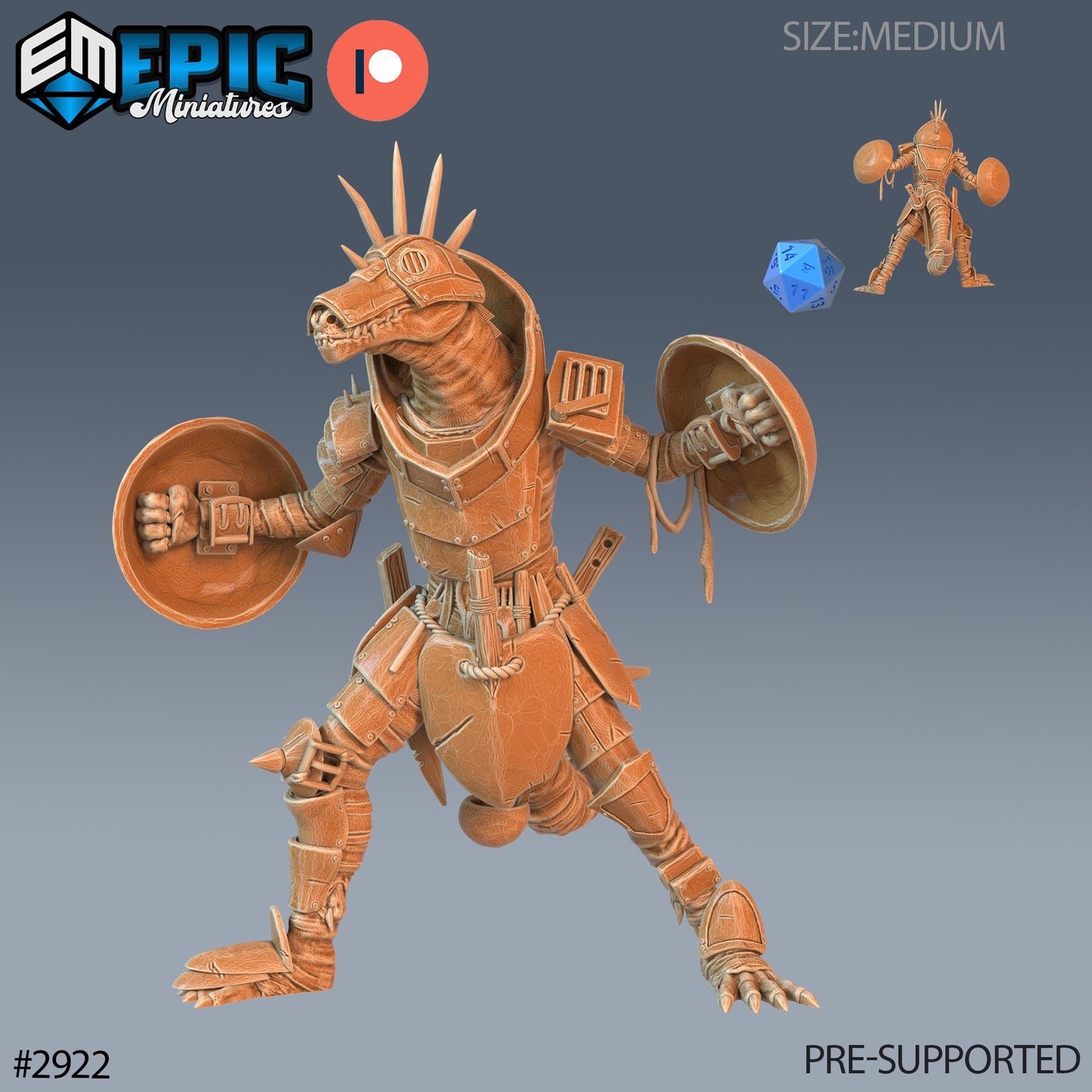 Kobold Comander - Epic Miniatures | Pathfinder | 28mm | 32mm | Lizardmen