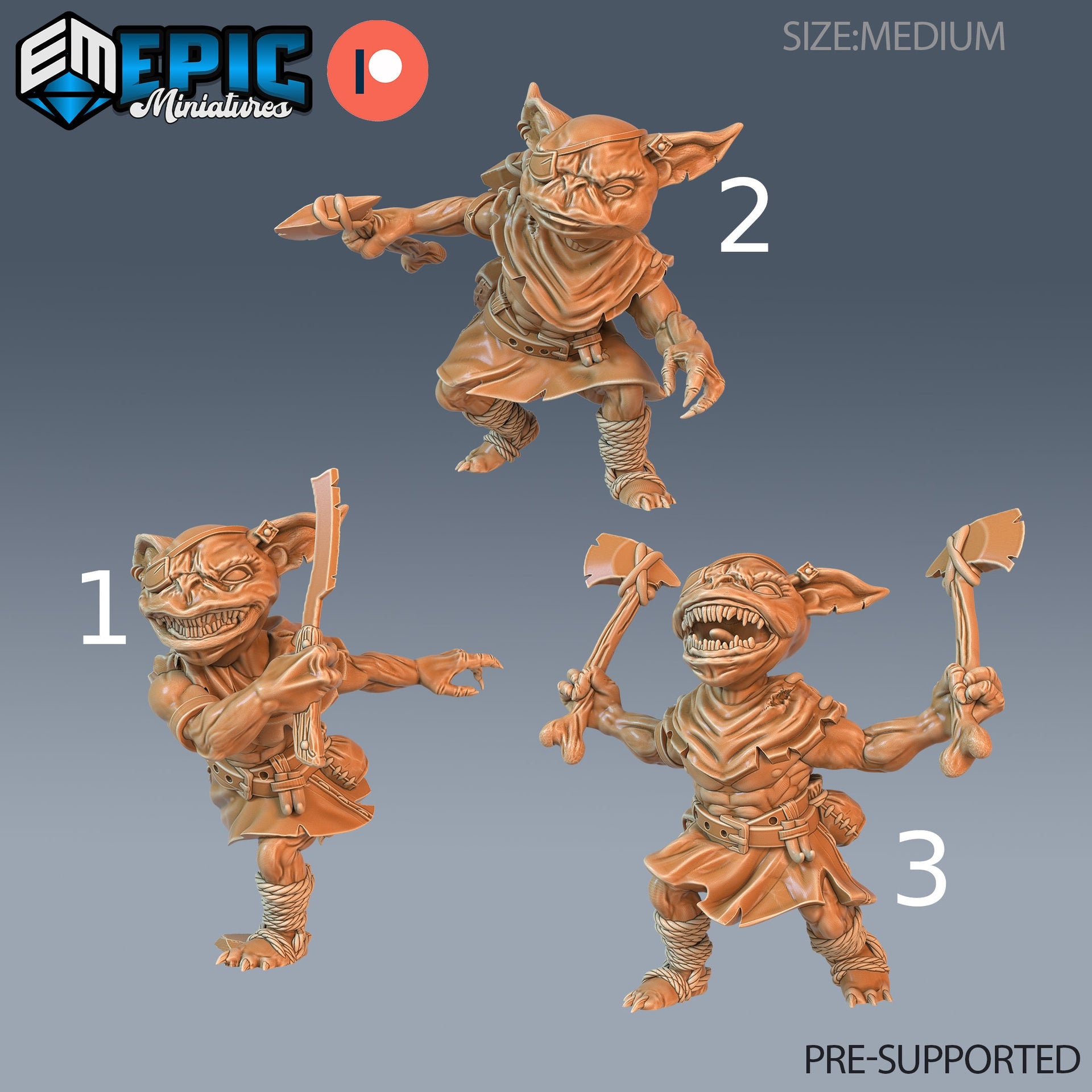 Goblin Warrior - Epic Miniatures | Pathfinder | 28mm | 32mm | Fighter