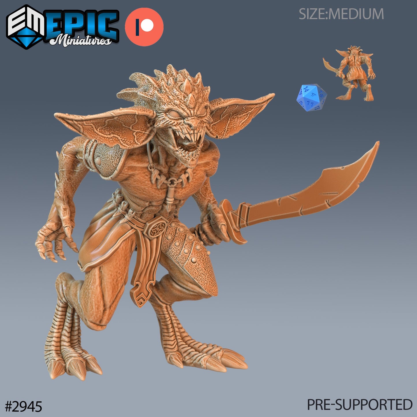 Savage Echo Goblin - Epic Miniatures | Pathfinder | 28mm | 32mm | Fighter