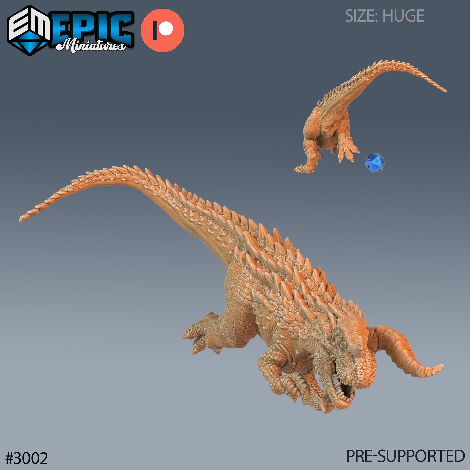 Carnotaurus - Epic Miniatures | Pathfinder | 28mm | 32mm | Dinosaur | Prehistoric