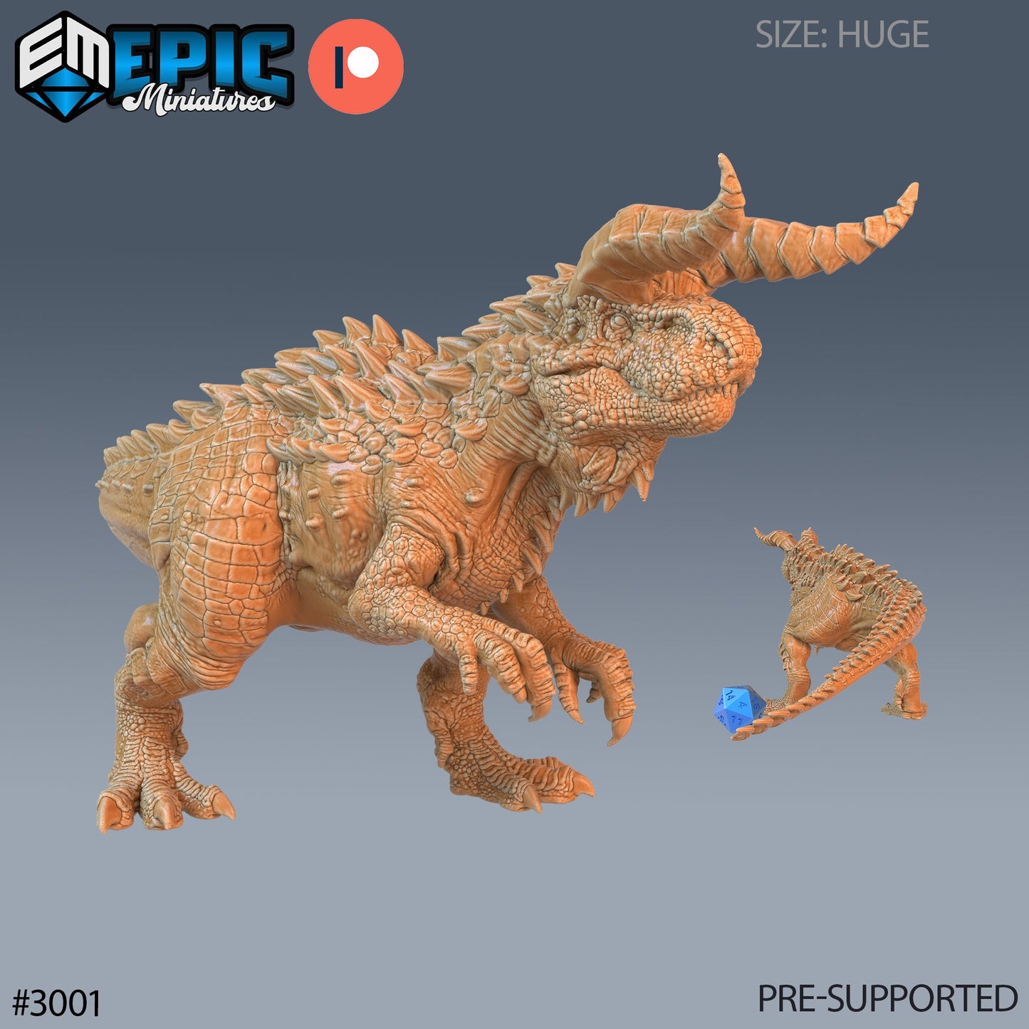 Carnotaurus - Epic Miniatures | Pathfinder | 28mm | 32mm | Dinosaur | Prehistoric