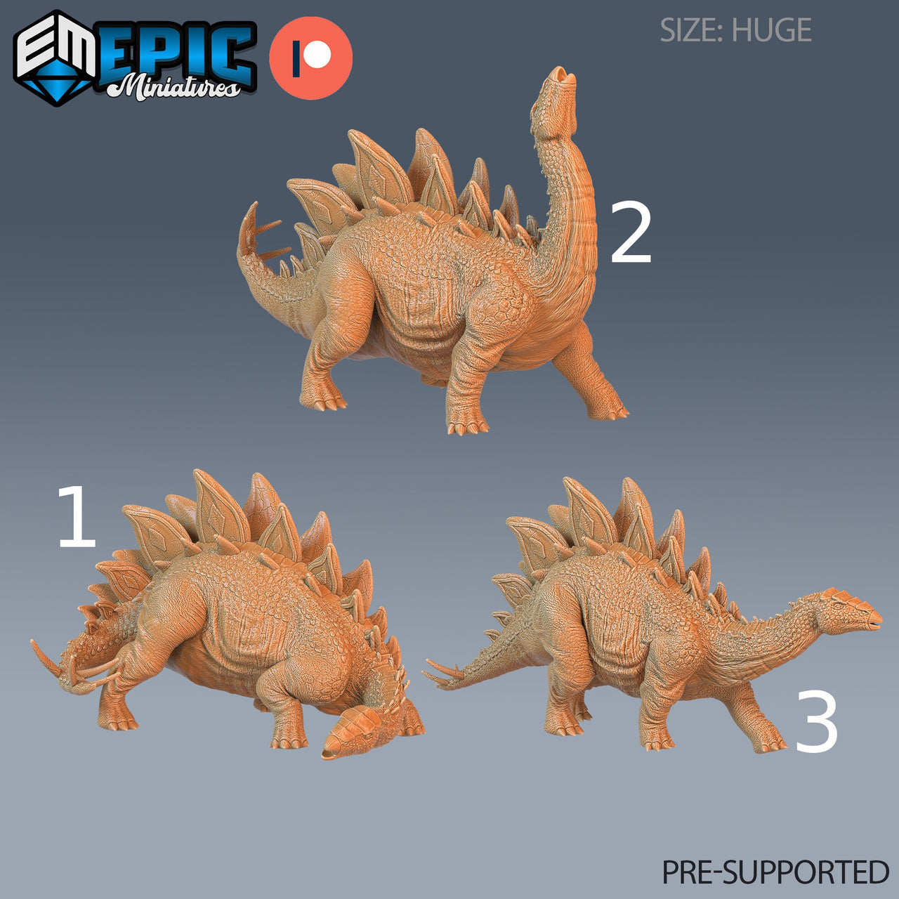 Stegosaurus - Epic Miniatures | Pathfinder | 28mm | 32mm | Dinosaur | Prehistoric