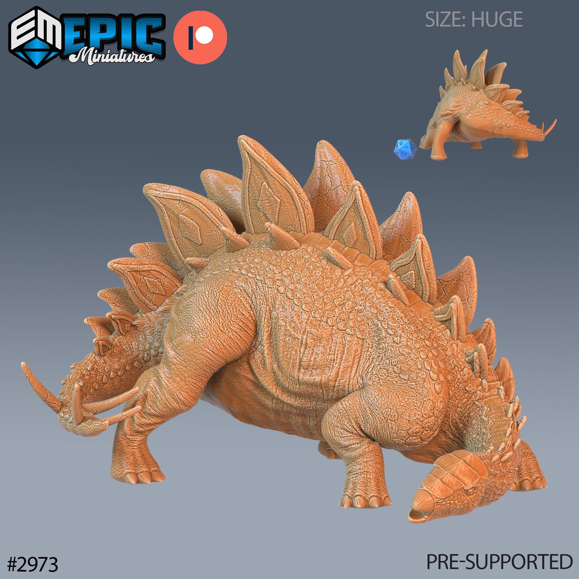 Stegosaurus - Epic Miniatures | Pathfinder | 28mm | 32mm | Dinosaur | Prehistoric