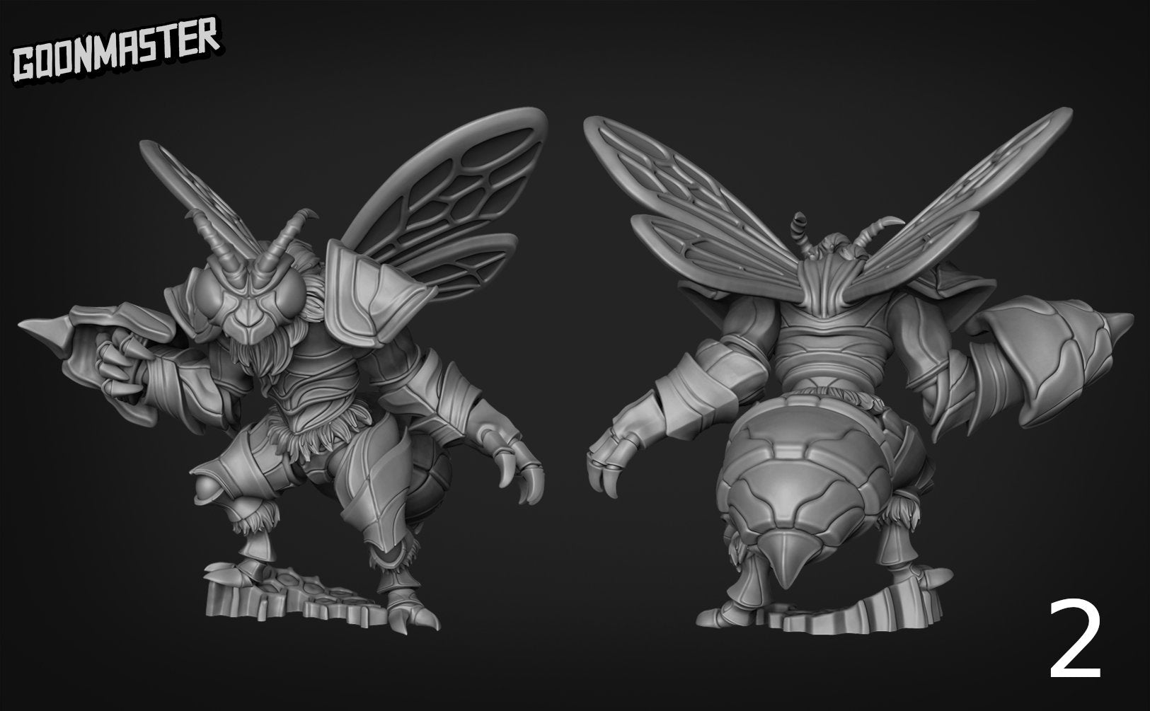 Heavy Bee - Goonmaster | Miniature | Humble Bee | Wargaming | Roleplaying Games | 32mm | Bug Folk | Wasp | Insect