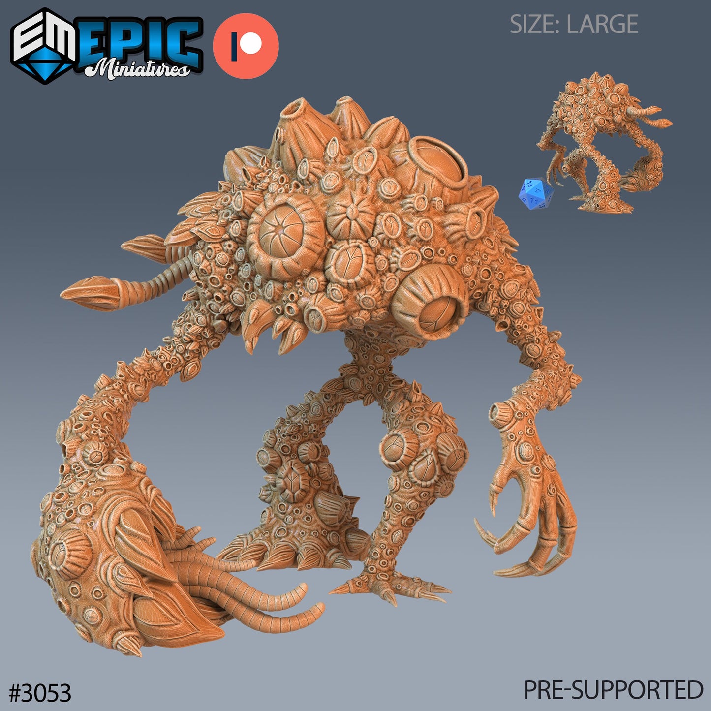 Fungus Golem - Epic Miniatures | Pathfinder | 28mm | 32mm | Eternal Fungi | Mushroom | Demon | Coral