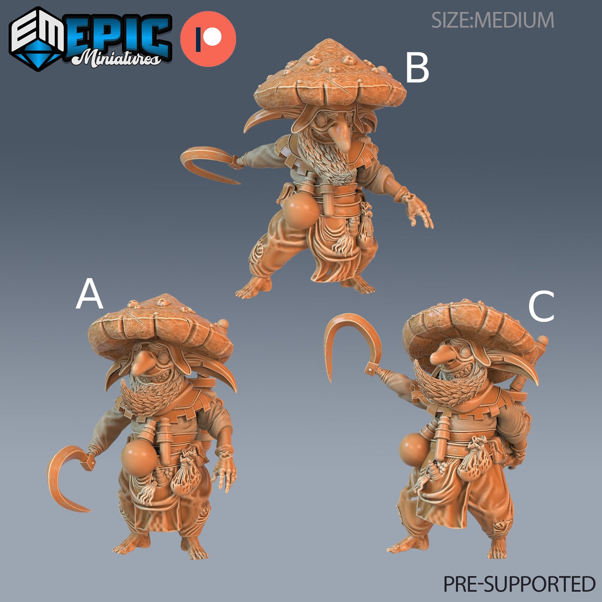 Mushroom Goblin - Epic Miniatures | Pathfinder | 28mm | 32mm | Assassin | Merchant | Alechemist