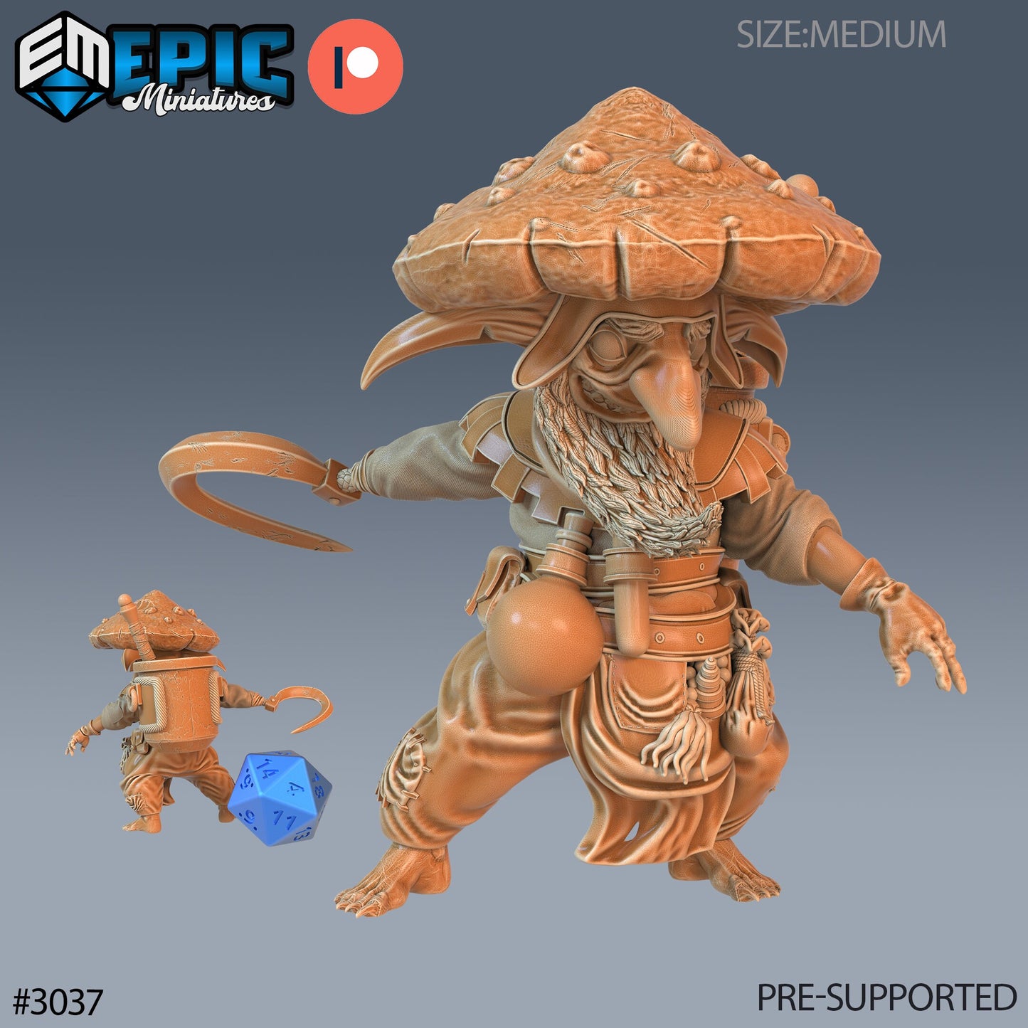 Mushroom Goblin - Epic Miniatures | Pathfinder | 28mm | 32mm | Assassin | Merchant | Alechemist
