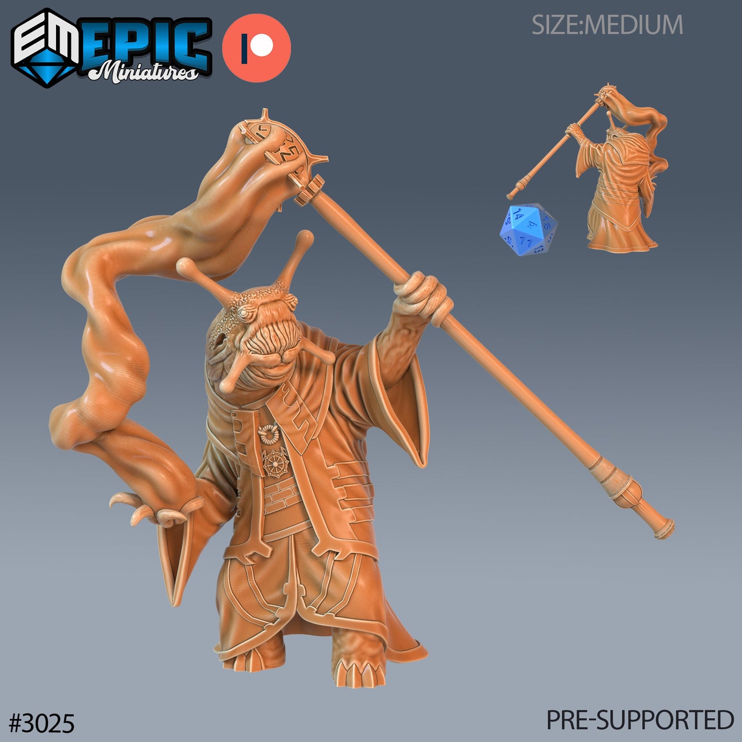 Snail Mage - Epic Miniatures | 28mm | 32mm | Mushroom Folk | Sorcerer | Wizard | Slug