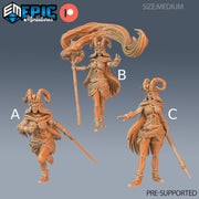 Druid Female Player Character- Epic Miniatures | 28mm | 32mm | Warlock | Tiefling | Sorcerer