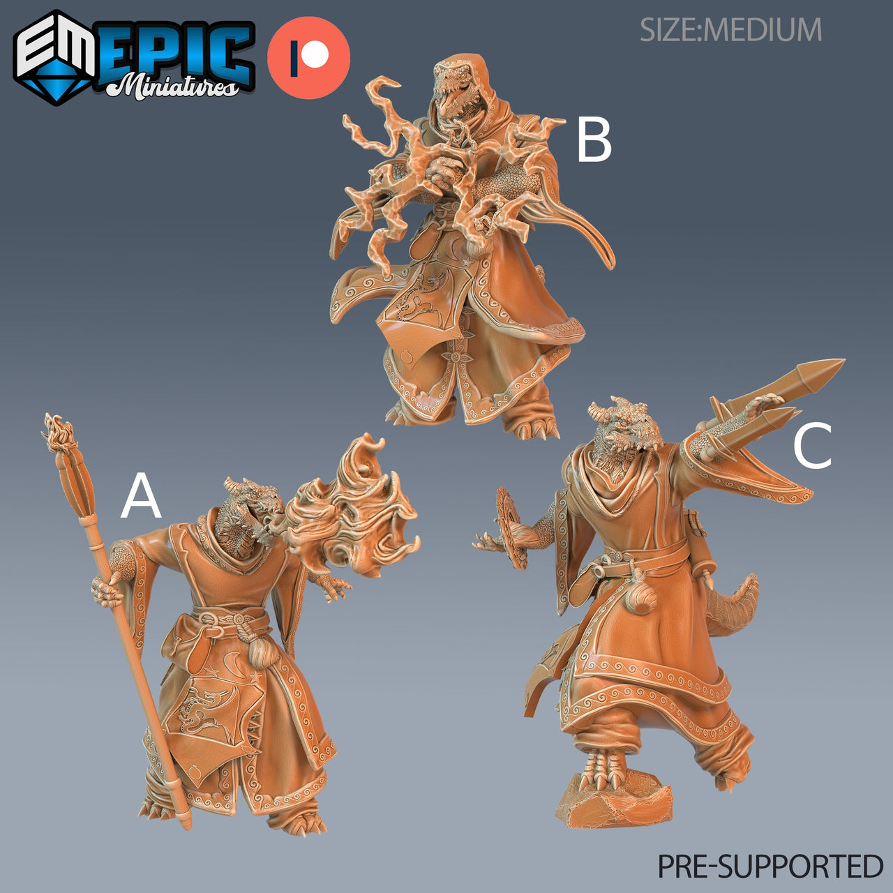 Half Dragon SorcererPlayer Character- Epic Miniatures | 28mm | 32mm | Wizard | Mage