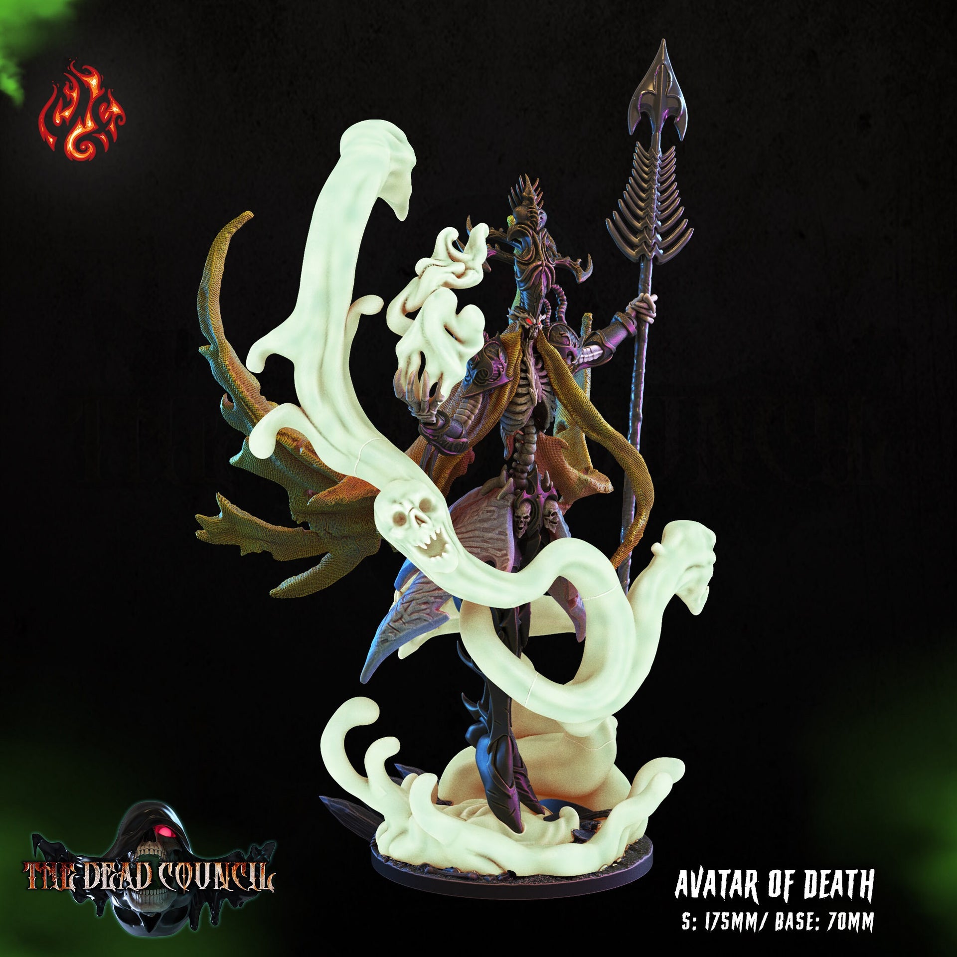 Avatar of Death - Crippled God Foundry - The Dread Council | 32mm | Skeleton | Champion | Lord | Demon