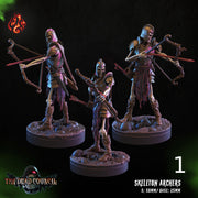 Skeleton Archers - Crippled God Foundry - The Dread Council | 32mm | Vampire | Soldier | Army | Guard
